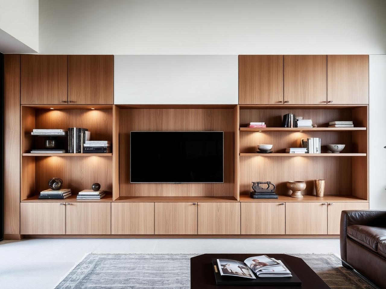 Beautifully fitted media wall